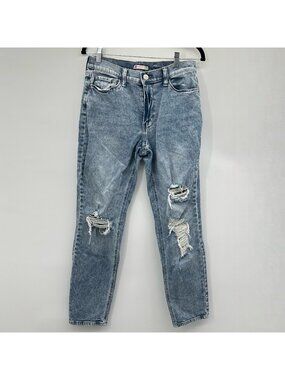 SO Double Stone Acid Wash Ripped Distressed Boyfriend Jeans Size 29